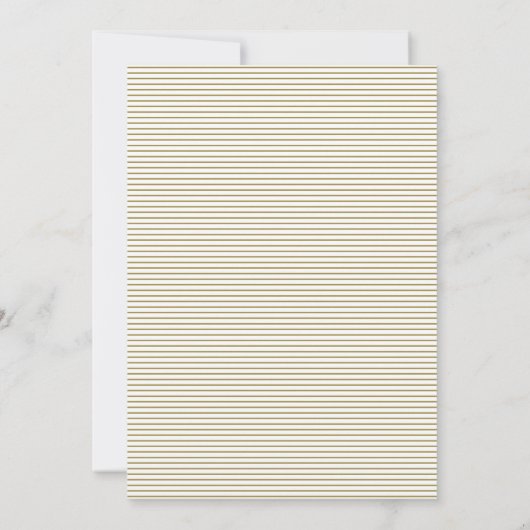 Gold Minimalist Script Wedding Kaart (Achterkant)