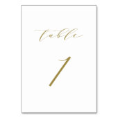 Gold Minimalist Script Weduwtabel 1 Kaart (Voorkant)