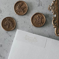 Gold-minimalistisch retouradreslabel