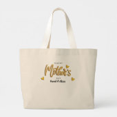Gold-minimalistische Moederdag Grote Tote Bag (Achterkant)