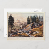 Gold Mining in Californië Briefkaart (Voorkant / Achterkant)