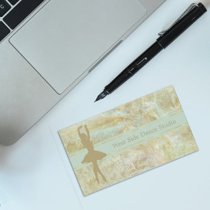 Gold Mint Abstract Ballet Visitekaartje