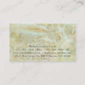 Gold Mint Abstract Gymnastiek Visitekaartje (Achterkant)