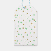 Gold Mint Confetti Cadeaulabel (Achterkant)