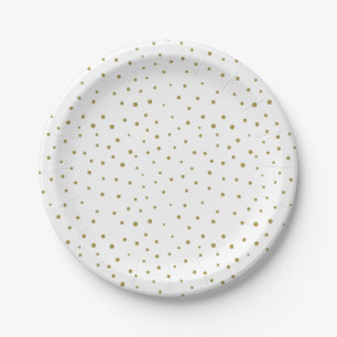 Gold Mod Polka Dots Patroon Papier Bord