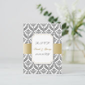 Gold Mod Wedding RSVP kaarten (Staand voorkant)