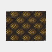 Gold Modern Boho Elegant Abstract Art Pattern #502 Fleece Deken (Voorkant (Horizontaal))