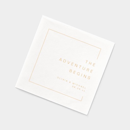 Gold Modern Chic Minimalist Wedding (Gauche)