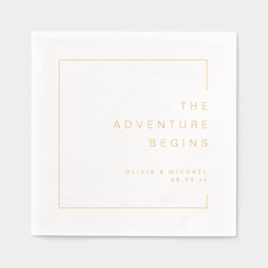 Gold Modern Chic Minimalist Wedding (Recto)