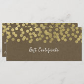 Gold Modern Chic Rustic Kraft-cadeaubon (Voorkant / Achterkant)
