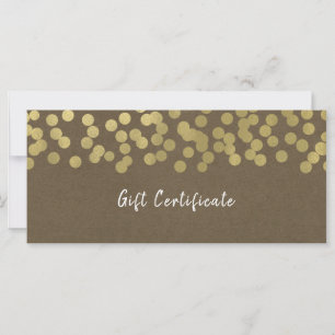 Gold Modern Chic Rustic Kraft-cadeaubon
