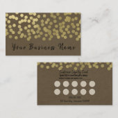 Gold Modern Chic Rustic Kraft Customer Loyalty (Voorkant / Achterkant)