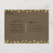 Gold Modern Chic Rustic Kraft Save the Date Aankondigingskaart (Achterkant)