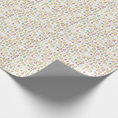 Gold Modern Christmas Tiny Trees Gift Cadeaupapier (Hoek)