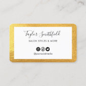 Gold Modern Custom Loyalty Kaart Visitekaartje (Achterkant)