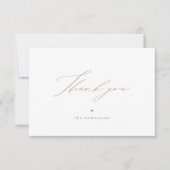 Gold modern, elegant script bedankt (Voorkant)