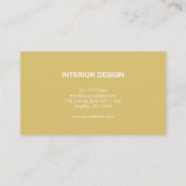 Gold Modern Elegant Simple Monogram Name Visitekaartje (Achterkant)