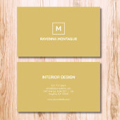 Gold Modern Elegant Simple Monogram Name Visitekaartje