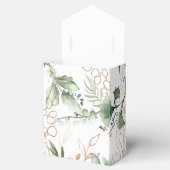 Gold Modern Eucalyptus Elegant Greenery Moss Bedankdoosjes (Geopend)