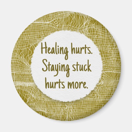 Gold Modern Fabric Texture Custom Phrase  Magneet (Voorkant)