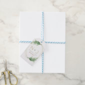 Gold Modern Glam Geometric Botanical Weddenschap Cadeaulabel (Met Touw)