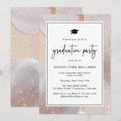 Gold Modern Graduation Party Kaart (Voorkant / Achterkant)