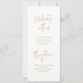 Gold Modern Script 3 Photo Graduation Faire-part (Dos)