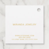 Gold Modern Script Business Dank u Labels (Achterkant)