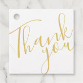 Gold Modern Script Business Dank u Labels (Voorkant)