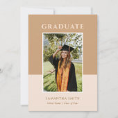 Gold Modern Simple Typography Photo Afstuderen Kaart (Voorkant)