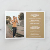 Gold Modern Textured Photo Afstuderen (Binnen)