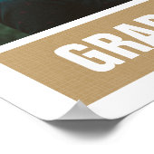 Gold Modern Textured Photo Afstuderen Poster (Hoek)