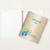 Gold Modern Trendy Cleaning Services logo Planner (Display)