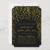 Gold  Modern Typography Wedding Invitation Kaart (Voorkant)