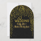 Gold  Modern Typography Wedding Invitation Kaart (Achterkant)