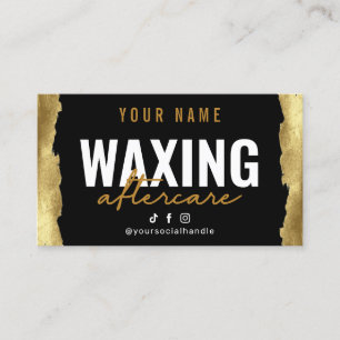 Gold Modern Waxing carte de soins postérieurs