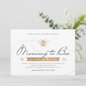 Gold Mommy to Bee Baby shower Invitation (Debout devant)