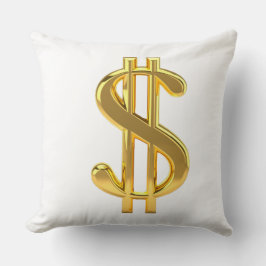 Gold Money Pillow Kussen