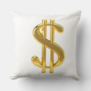 Gold Money Pillow Kussen