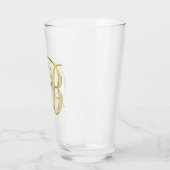 Gold Monogram B Glass Glas (Links)