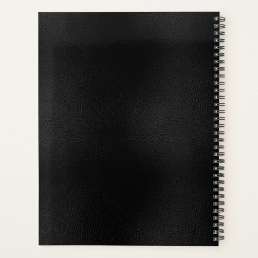 Gold Monogram Black Leather Look (Dos)