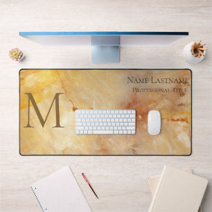 Gold Monogram Bureaumat