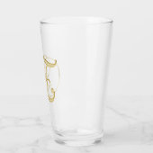 Gold Monogram E glas (Links)