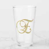 Gold Monogram E glas (Voorkant)