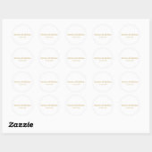 Gold Monogram elegant huwelijksfeesten Ronde Sticker (Vel)
