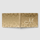 Gold Monogram Elegant Modern Wedding Gastenboek (Volledig)