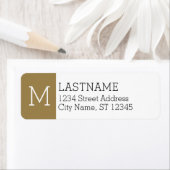 Gold Monogram en eigen naam - Retouradres Etiket (Insitu)