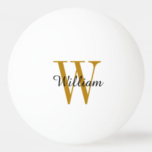 Gold Monogram en naam op maat Pingpongballen