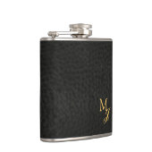 Gold Monogram Faux Leather Heupfles (Rechts)