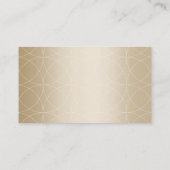 Gold Monogram Geo Pattern Interpreter Visitekaartje (Achterkant)
